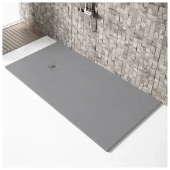 Stano Receveur de douche 90x170cm extra plat MADISON en resine surface ardoisee beton
