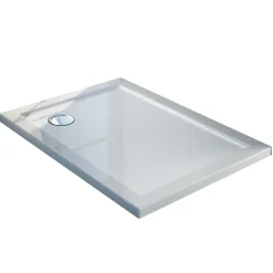 Receveur de douche 70x90x4cm rectangle acrylique avec bordures blanc brillant mod. Flower