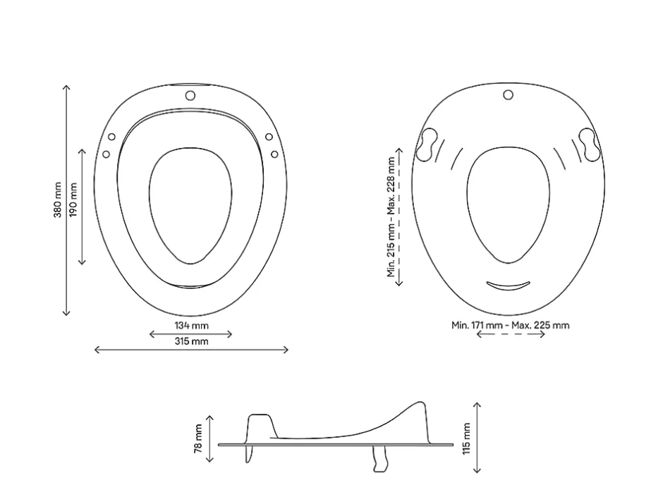 GoodHome Reducteur Abattant WC Yalu blanc