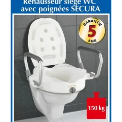 Wenko Rehausseur avec poignées pour abattant WC Secura - Plastique* Abattant Wc