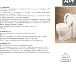 MSV Rehausseur WC 15cm pour personne à mobilité réduite Max 100kg* Siège De Douche