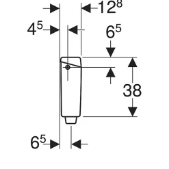 Geberit RESERVOIR AP123 6/9L IND.DISSIMULE BLANC AVEC COUDE - RESERVOIR AP123 6/9L IND.DISSIMULE BLANC AVEC COUDE