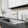 Dileci Robinet à bec court - Nickel brossé,Chrome -