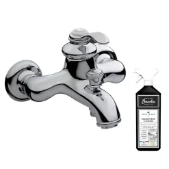 Jacob Delafon Robinet baignoire retro Fairfax + nettoyant briochin