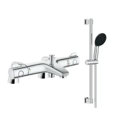 Grohe Robinet bain thermostatique Grohtherm 800 avec ensemble de douche 2 jets et colonnettes* Robinet De Baignoire