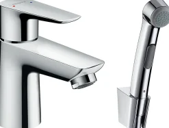 Hansgrohe Robinet bidet avec douchette Talis E + bonde Push-Open Chromé* Robinet De Bidet