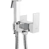 Invena Robinet Bidet Douchette Chrome Forme Carree Monocommande
