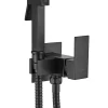 Invena Robinet Bidet Douchette Noir Forme Carree Monocommande