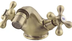 Logé Robinet Bidet Laiton Manettes Croisillons* Robinet De Bidet