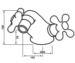 Logé Robinet Bidet Laiton Manettes Croisillons* Robinet De Bidet
