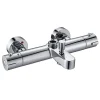 Kibath Robinet colonne sortie bain (robinet seul) thermostatique finition BUS chrome poli en laiton* Robinet De Baignoire