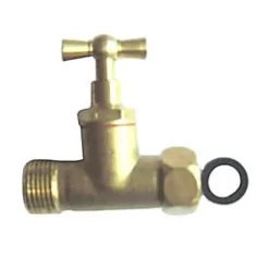 Robinet d'arrêt droit brut l.5,5cm H.5 cm doré* Chasse D'Eau