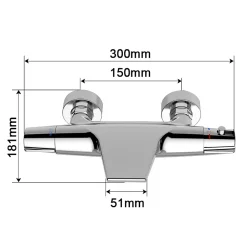 Homelody Robinet de Baignoire Cascade Mitigeur Thermostatique de Douche pour Baignoire Robinet de Douche Laiton Chromé Design Elégant* Colonne De Douche Thermostatique