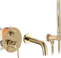 Rea Robinet de baignoire encastré Lungo Gold + box* Robinet De Baignoire