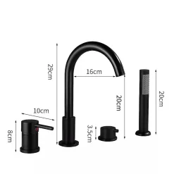 Hudor Robinet de baignoire fixation sur plage 098 en laiton noir collection Céphise* Robinet De Baignoire