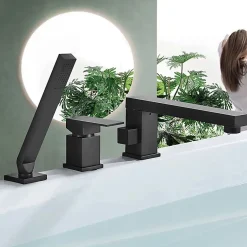 Rea Robinet de baignoire Glen Black Trois Parties