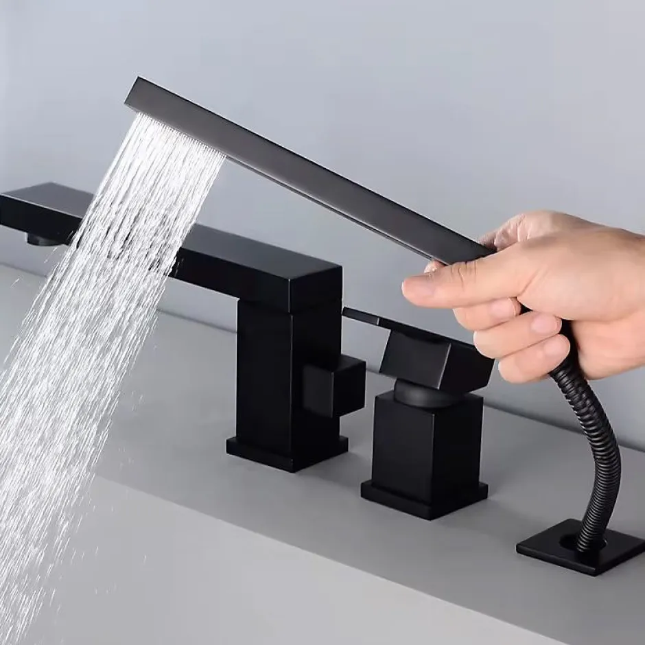 Rea Robinet de baignoire Glen Black Trois Parties