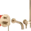 Rea Robinet de baignoire Lungo Gold Brush + box