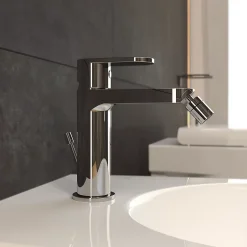 Kiamami Valentina Robinet De Bidet Avec Vidage À Clapet Et Aérateur Chromé Amalfi.* Robinet De Bidet