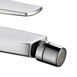 Kibath Robinet de bidet monocommande ASTRO avec finition chromée brillante en laiton