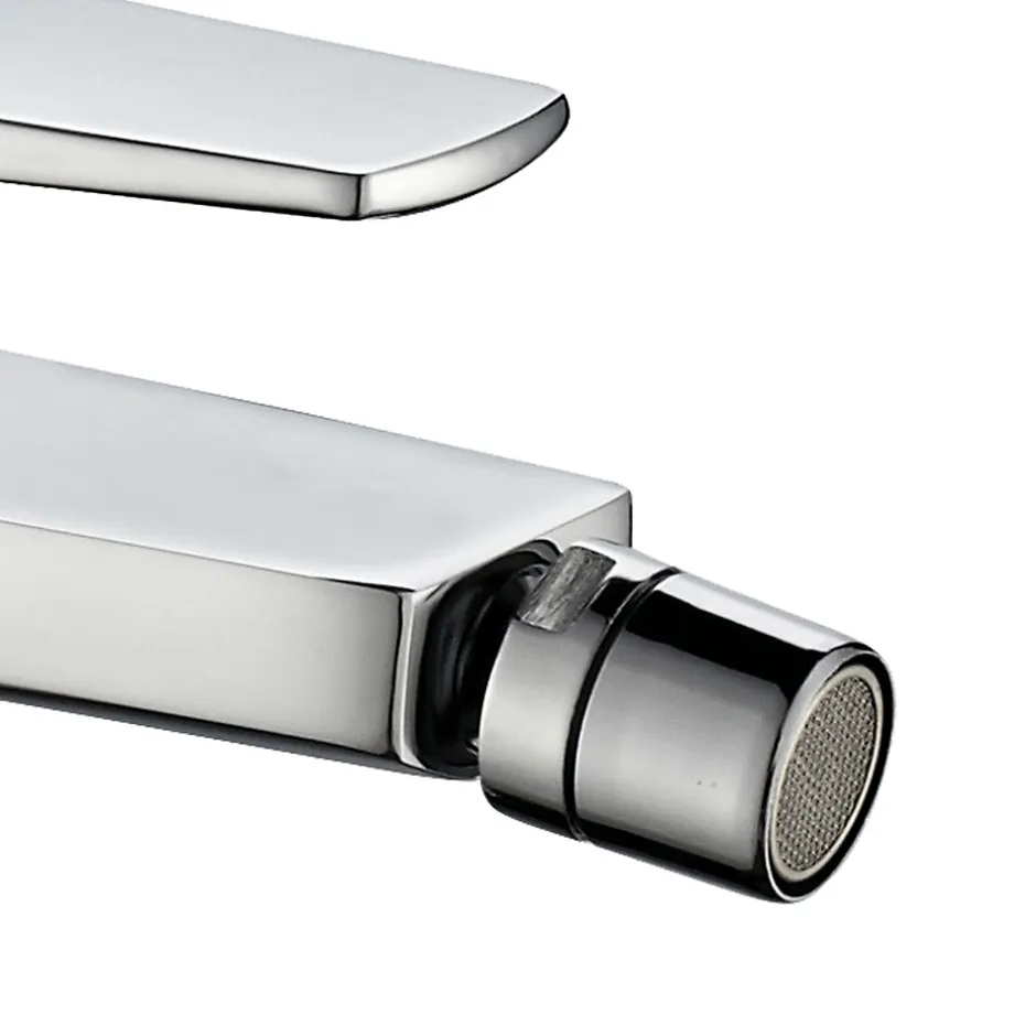 Kibath Robinet de bidet monocommande ASTRO avec finition chromée brillante en laiton