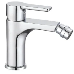 Kibath Robinet de bidet monocommande PIN avec finition chromée brillante en laiton