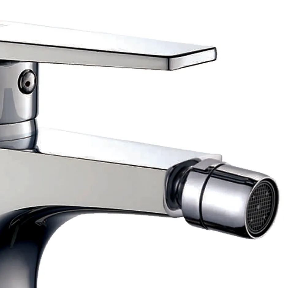 Kibath Robinet de bidet monocommande DEN avec finition chromée brillante en laiton