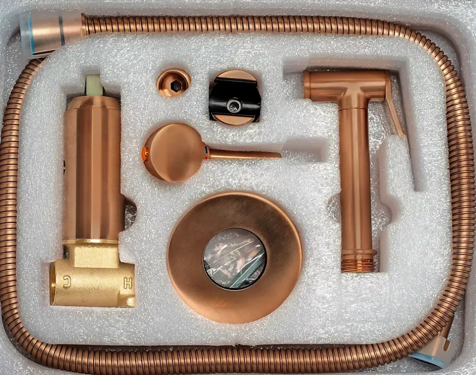 Rea Robinet De Bidet Loop Lungo Brush Copper* Robinet De Bidet
