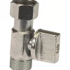 Raccords Dumont Robinet de chasse d'eau droit standard 3/8" pour WC mécanisme d'alimentation chasse d'eau 1/4 de tour droit de 3/8" (12x17) chrome