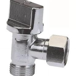 Raccords Dumont Robinet de chasse d'eau équerre standard 3/8" pour WC chasse d'eau equerre 1/4 de tour de 3/8" (12x17) chrome
