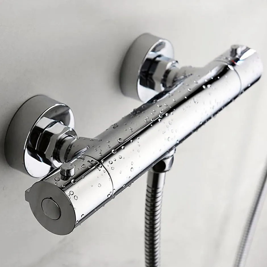 Kibath Robinet de douche avec leviers thermostatiques en laiton, PAR, finition chrome poli, en laiton* Robinet De Douche