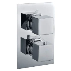 Kibath Robinet de douche encastré (robinet seul) thermostatique ABEL finition chrome poli en laiton