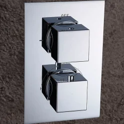 Kibath Robinet de douche encastré (robinet seul) thermostatique ABEL finition chrome poli en laiton