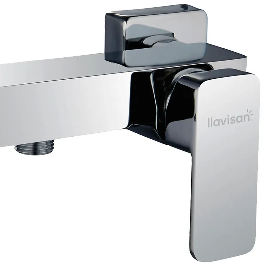 Kibath Robinet de douche monocommande CHE avec finition chromée brillante en laiton