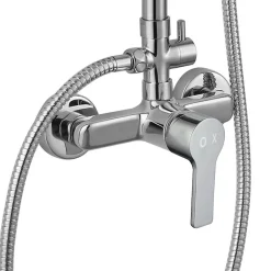 Kibath Robinet de douche monocommande PIN avec finition chromée brillante en laiton* Colonne De Douche Mécanique