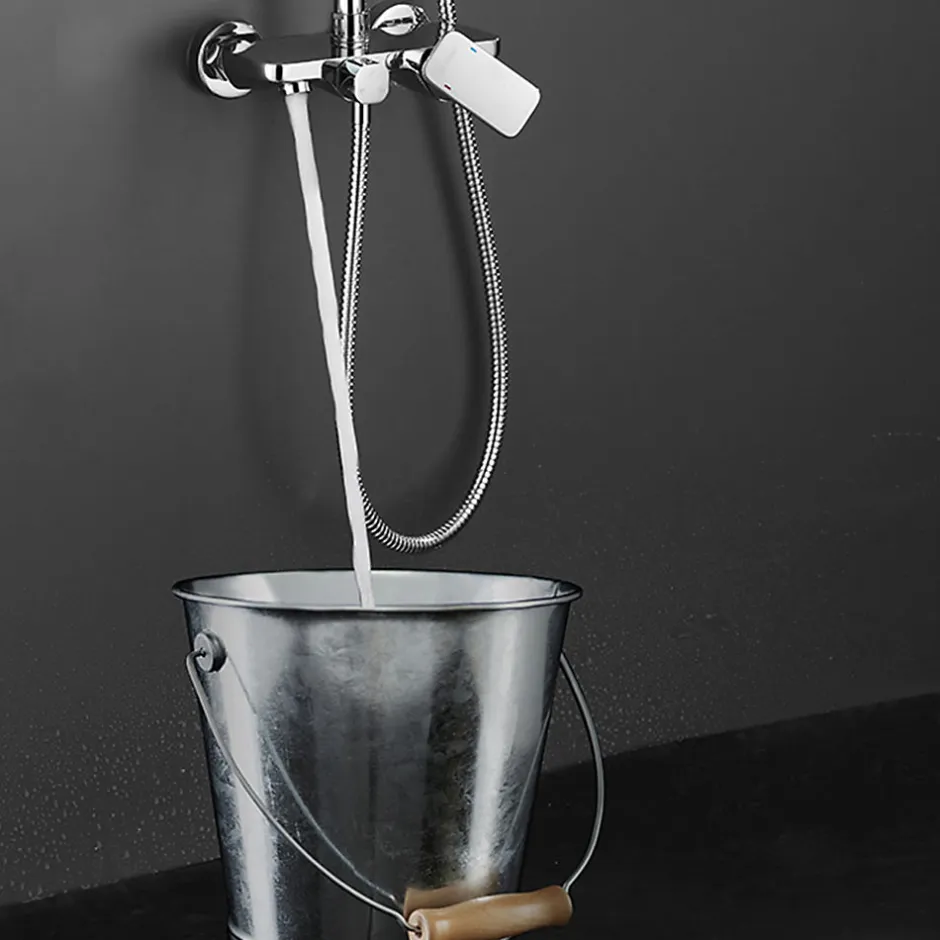 Kibath Robinet de douche monocommande DUA avec finition chromée brillante en laiton* Colonne De Douche Mécanique