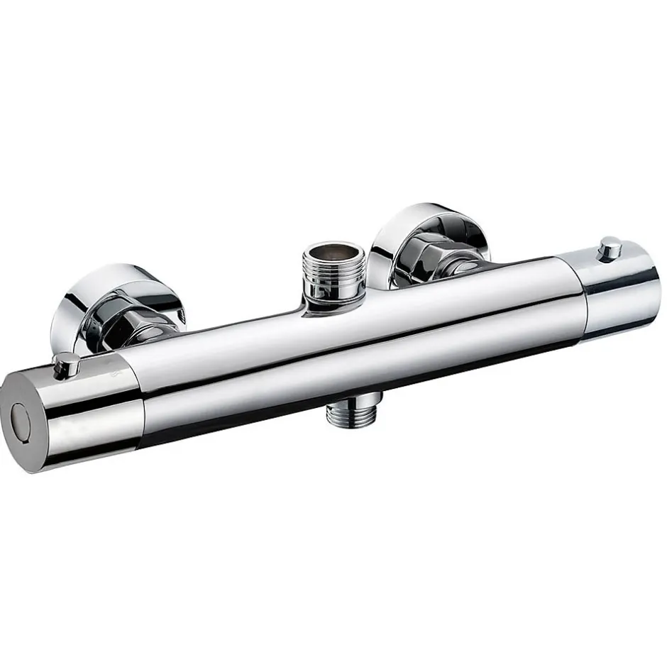 Kibath Robinet de douche thermostatique à effet froid, finition chrome brillant, en laiton