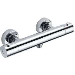 Kibath Robinet de douche thermostatique ORTE (robinet seul) avec finition chromée polie en laiton