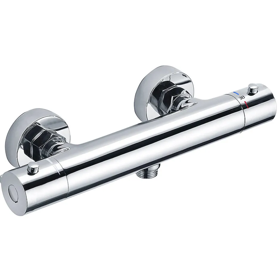 Kibath Robinet de douche thermostatique ORTE (robinet seul) avec finition chromée polie en laiton
