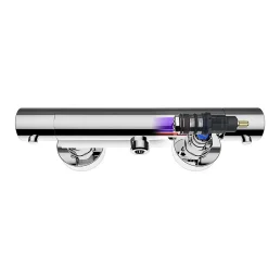Kibath Robinet de douche thermostatique ORTE avec barre de douche, finition chrome poli, en laiton