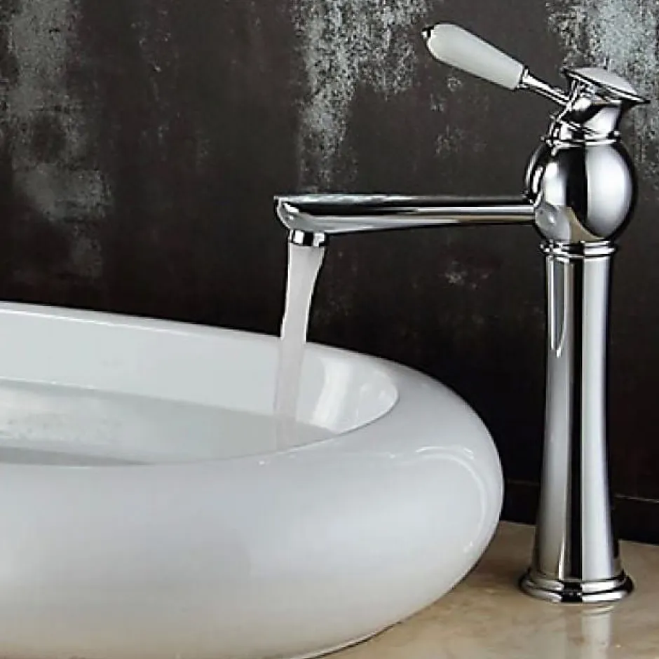 Kroos Robinet de lavabo à poignée unique, finition en chrome