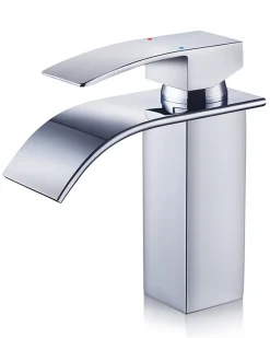 Cecipa Max Robinet de Lavabo Cascade, Mitigeur de Lavabo, Robinet de Salle de Bain, Lave-mains Monocommande* Robinet Lavabo Et Vasque