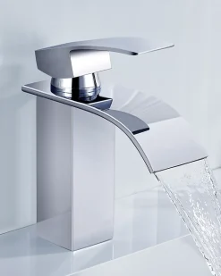 Cecipa Max Robinet de Lavabo Cascade, Mitigeur de Lavabo, Robinet de Salle de Bain, Lave-mains Monocommande* Robinet Lavabo Et Vasque
