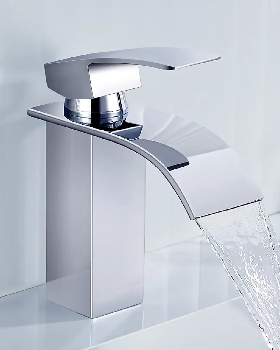 Cecipa Max Robinet de Lavabo Cascade, Mitigeur de Lavabo, Robinet de Salle de Bain, Lave-mains Monocommande* Robinet Lavabo Et Vasque