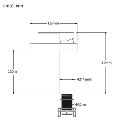 Homelody Robinet de Lavabo Cascade Noir Mitigeur de Lavabo Mono-trou Robinetterie Lave-mains Monocommande Robinet Salle de Bain
