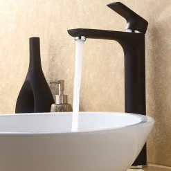 Bernstein Robinet de lavabo de haute qualité Robinet de salle de bain 4025CB en noir mat* Robinet Lave-Mains