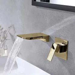 Rea Robinet De Lavabo Encastré Mason Gold
