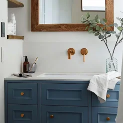 Rea Robinet de lavabo encastré Lungo Long brushed copper + box