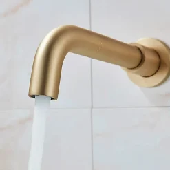 Rea Robinet de lavabo encastré Lungo long gold brush + box* Robinet Lave-Mains
