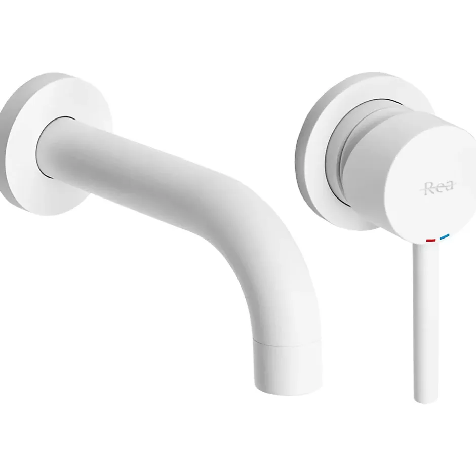 Rea Robinet de lavabo encastré Lungo white mat + box